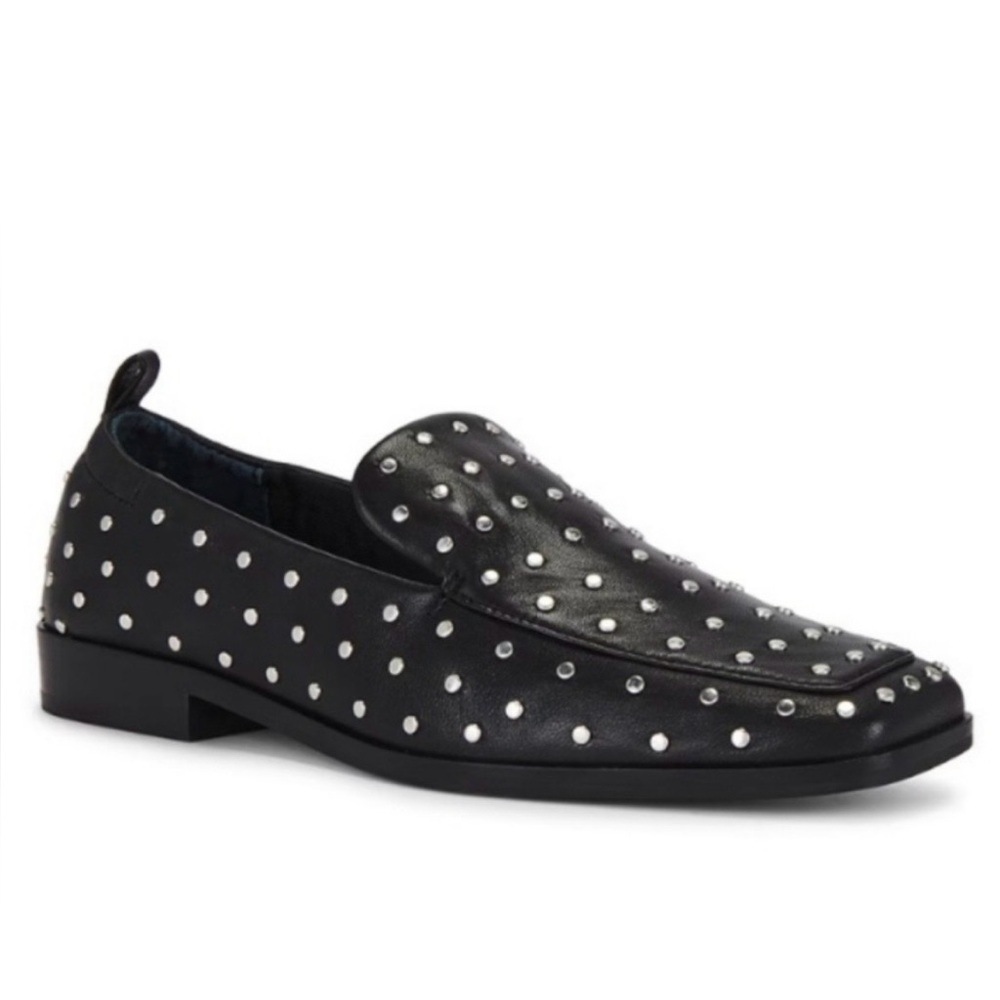 Dolce Vita Black And Silver Beny Stud Loafers